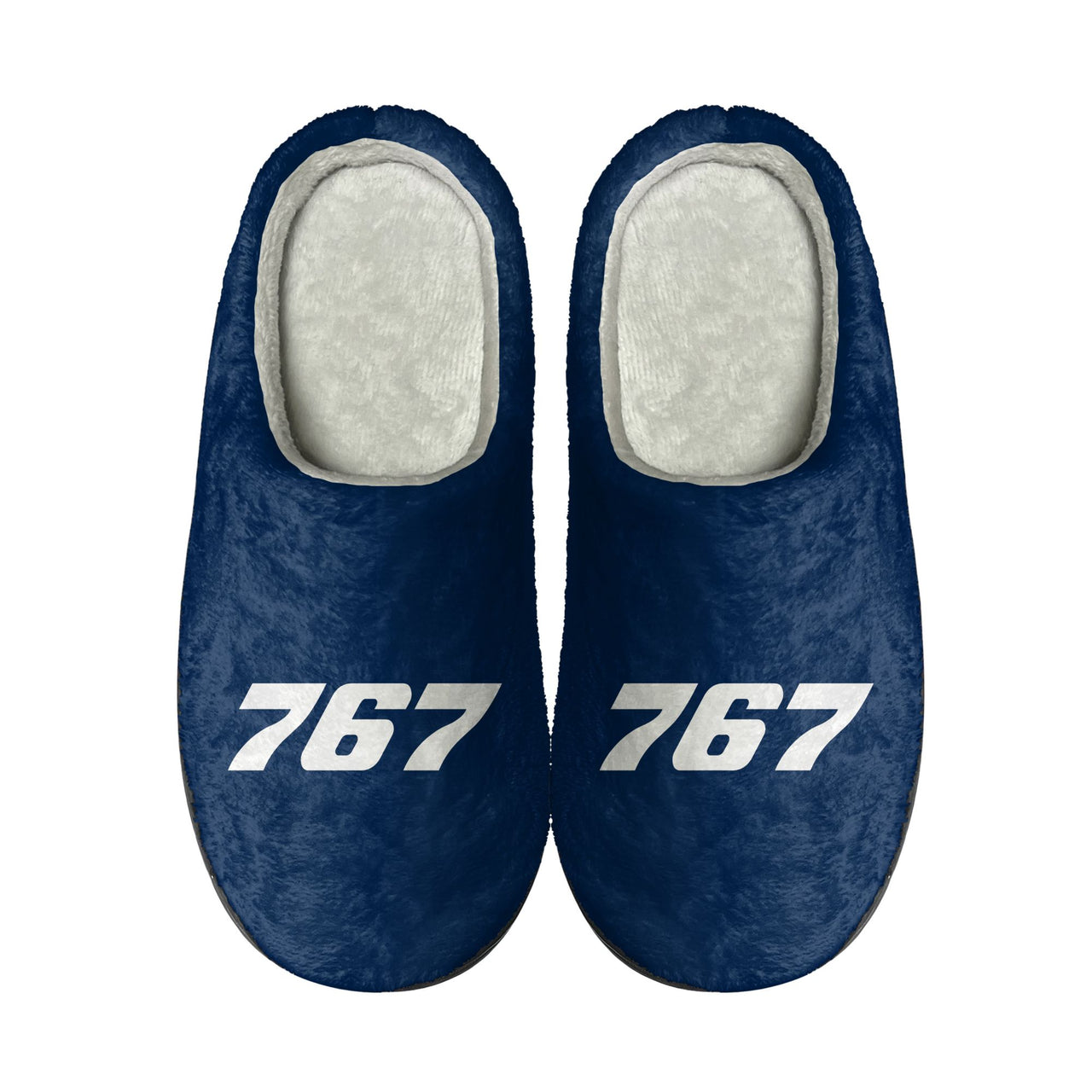 767 Flat Text Designed Cotton Slippers