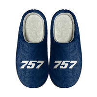 Thumbnail for 757 Flat Text Designed Cotton Slippers