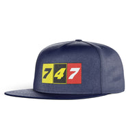 Thumbnail for Flat Colourful 747 Designed Snapback Caps & Hats