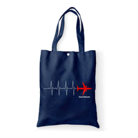 Thumbnail for Aviation Heartbeats Designed Tote Bags