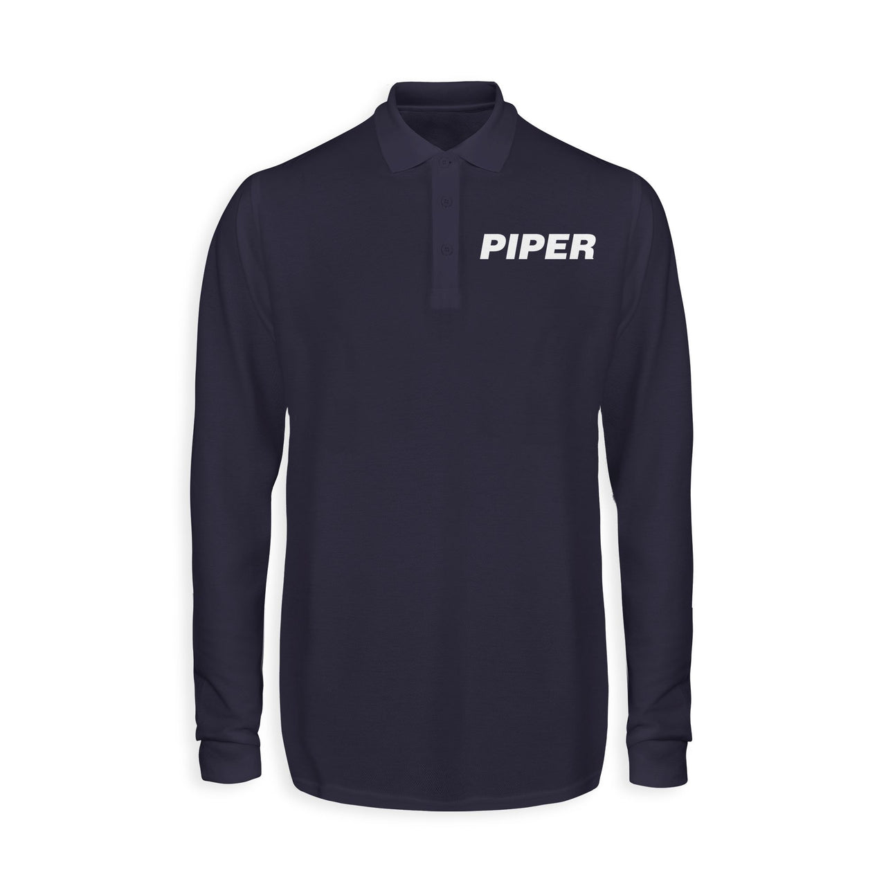 Piper & Text Designed Long Sleeve Polo T-Shirts