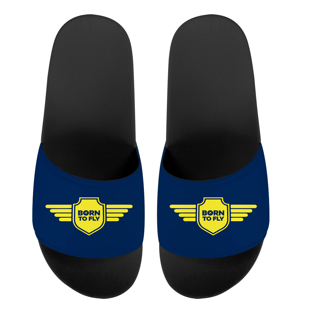 Born To Fly & Badge Designed Sport Slippers