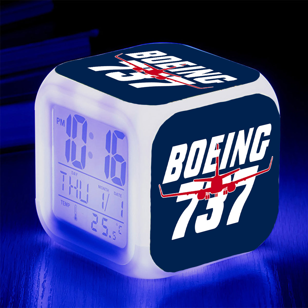 Amazing Boeing 737 Designed "7 Colour" Digital Alarm Clock