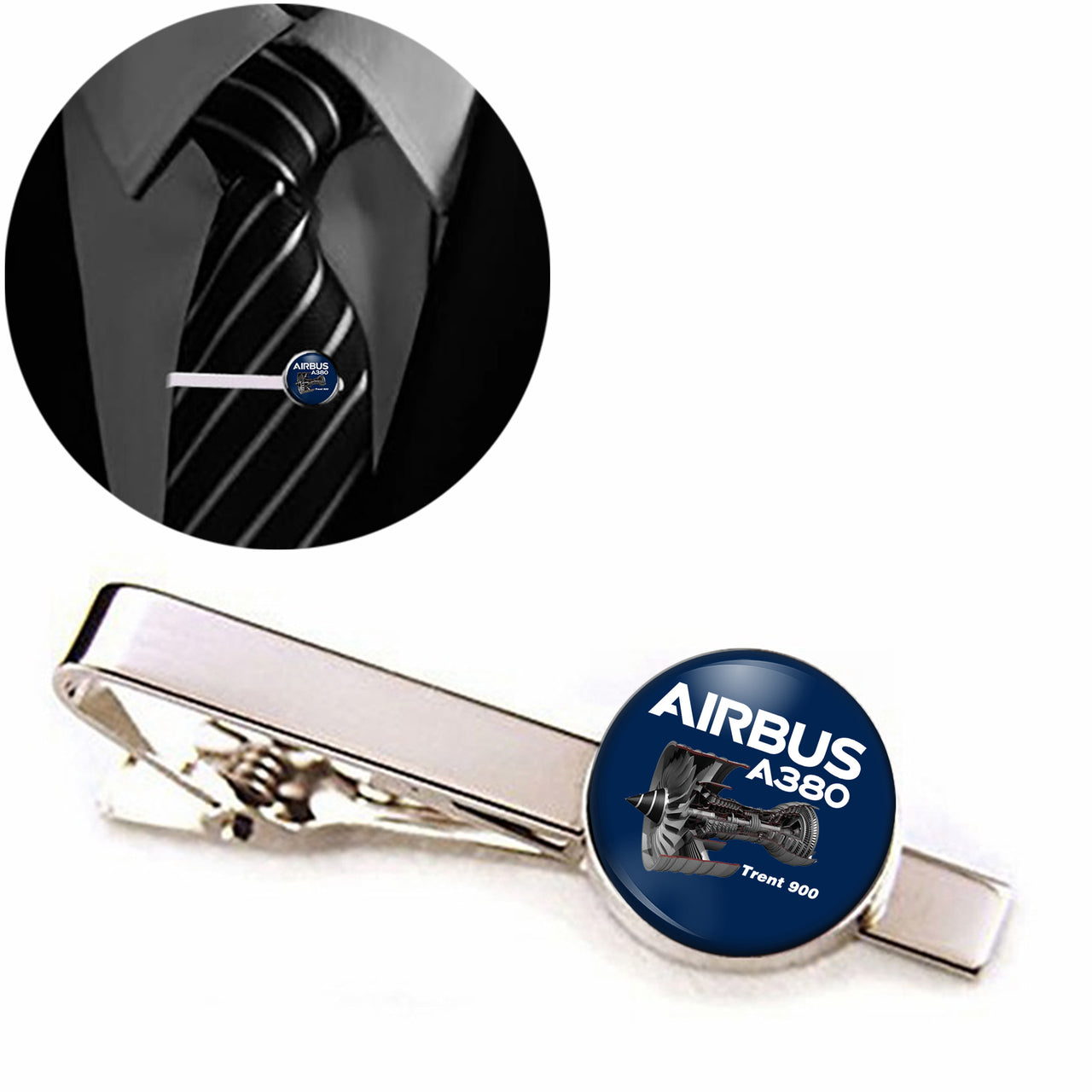 Airbus A380 & Trent 900 Engine Designed Tie Clips