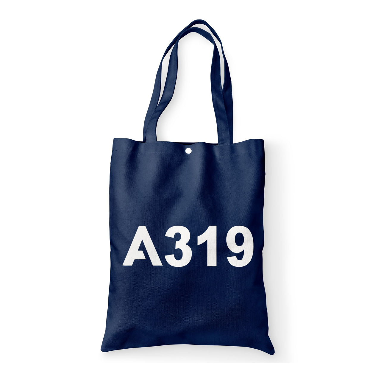 A319 Flat Text Designed Tote Bags