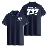 Thumbnail for Super Boeing 737+Text Designed Stylish Polo T-Shirts (Double-Side)