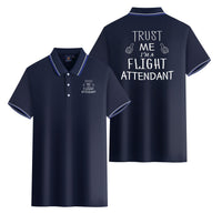 Thumbnail for Trust Me I'm a Flight Attendant Designed Stylish Polo T-Shirts (Double-Side)