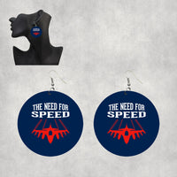 Thumbnail for The Need For Speed Designed Wooden Drop Earrings