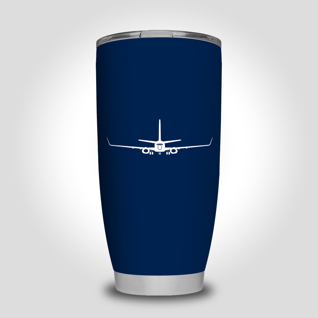 Boeing 737-800NG Silhouette Designed Tumbler Travel Mugs