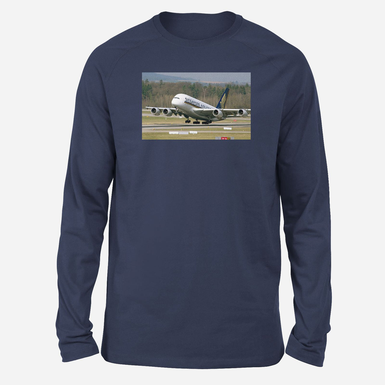 Departing Singapore Airlines A380 Designed Long-Sleeve T-Shirts