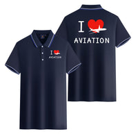 Thumbnail for I Love Aviation Designed Stylish Polo T-Shirts (Double-Side)