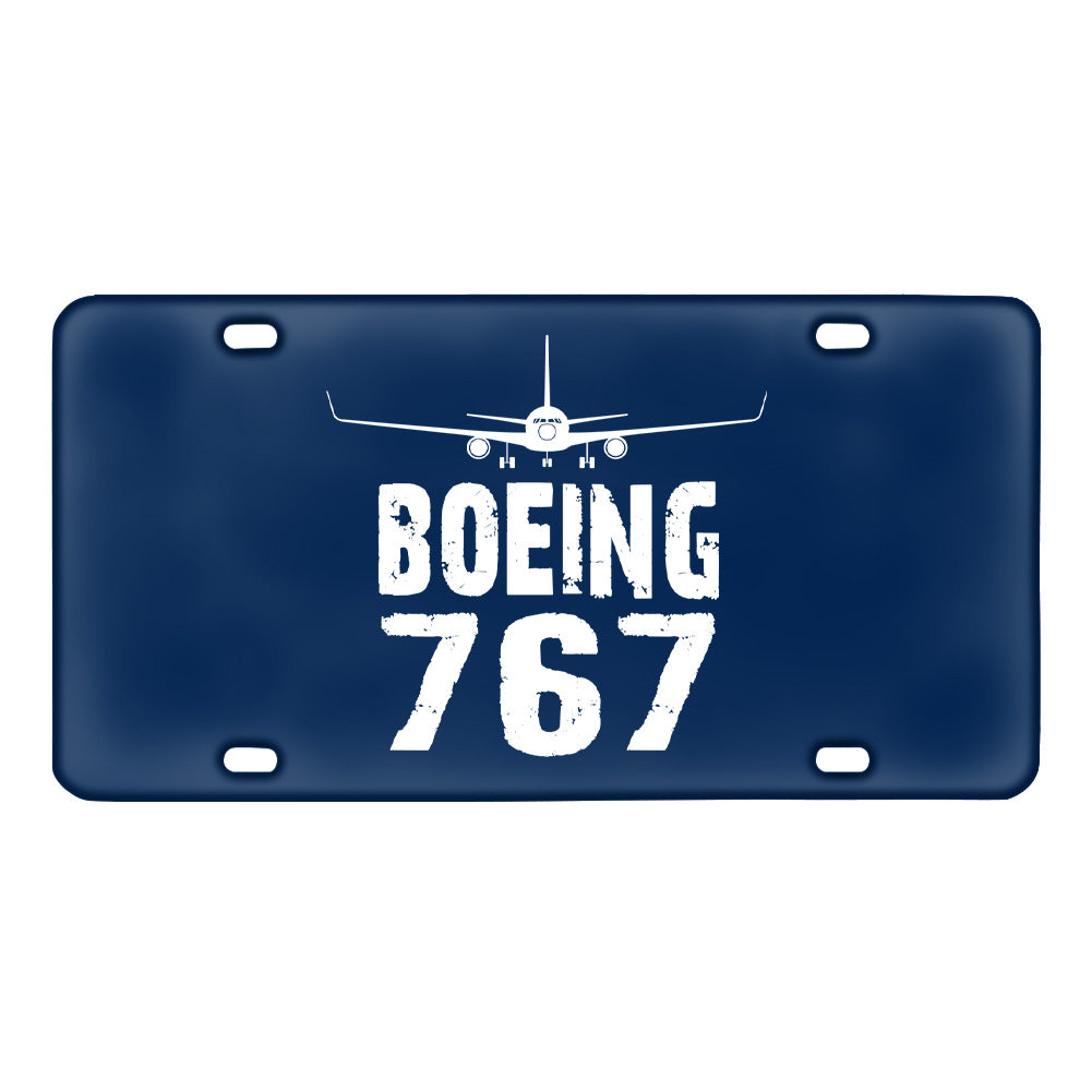 Boeing 767 & Plane Designed Metal (License) Plates