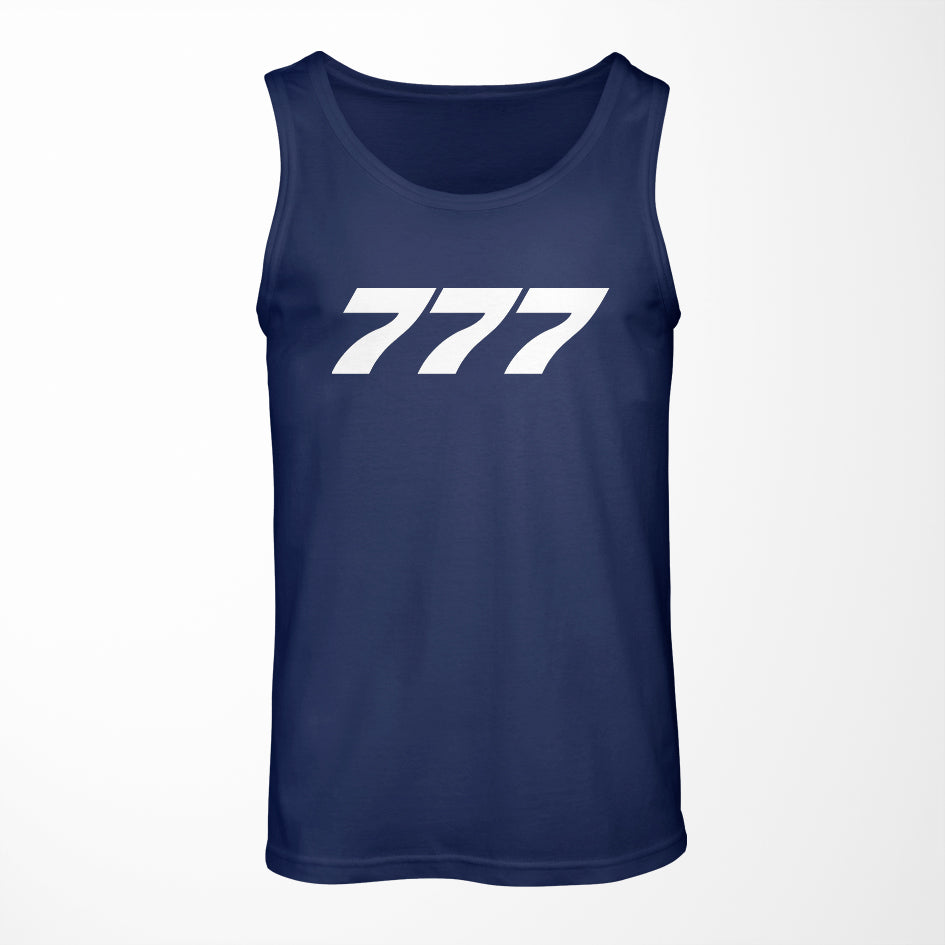 777 Flat Text Designed Tank Tops