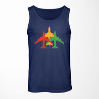 Thumbnail for Colourful 3 Airplanes Designed Tank Tops