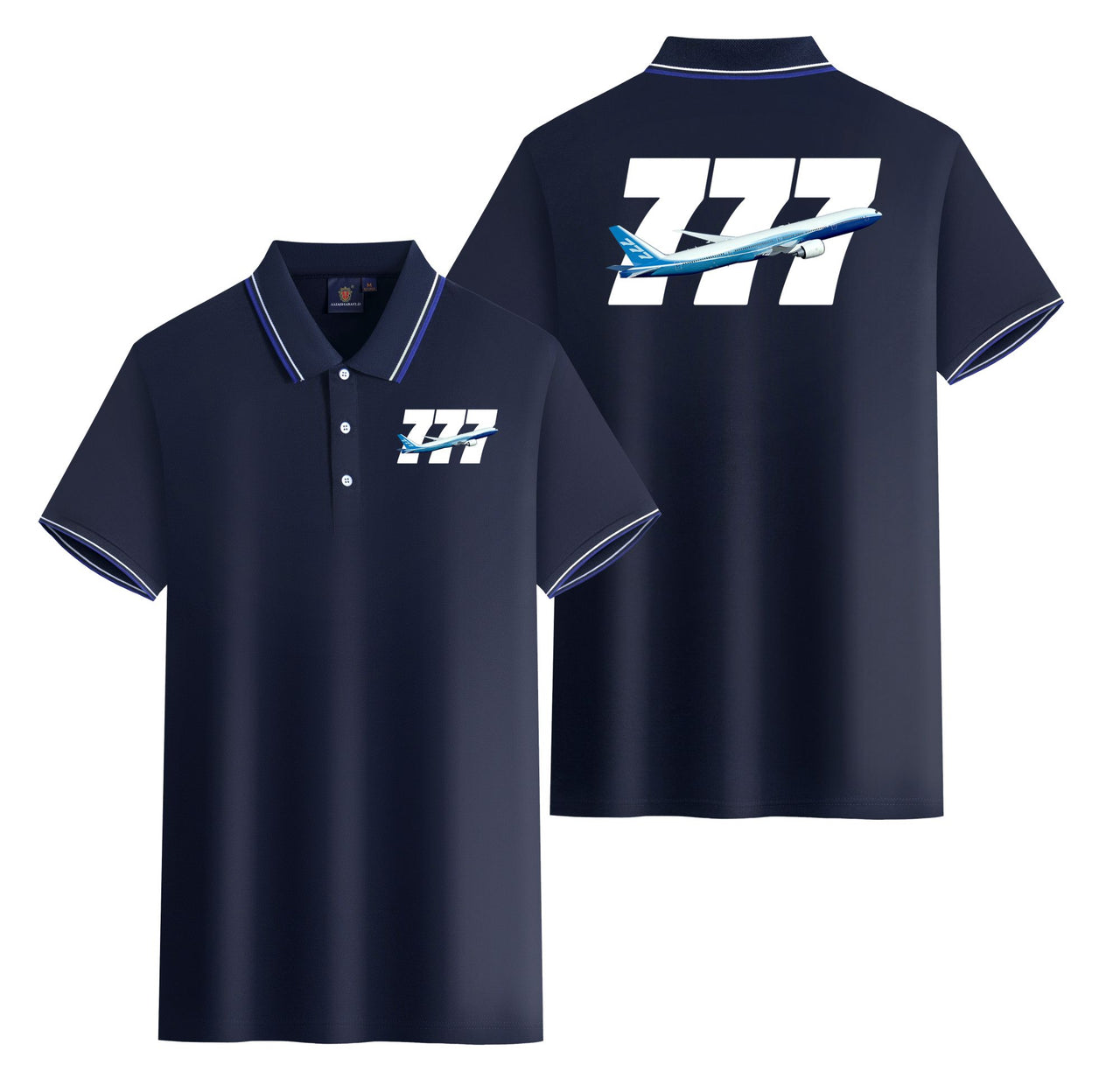 Super Boeing 777 Designed Stylish Polo T-Shirts (Double-Side)