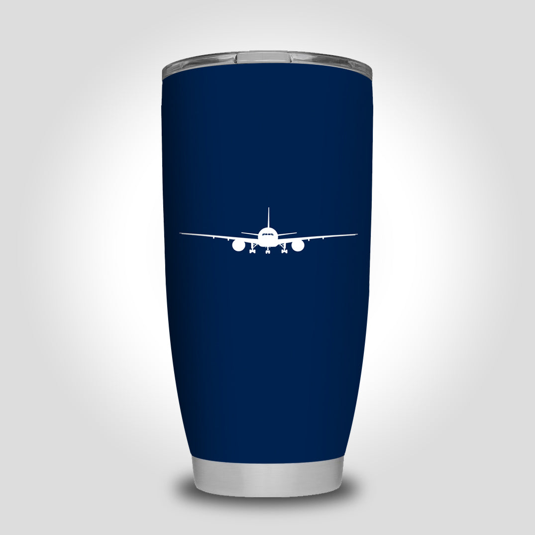 Boeing 777 Silhouette Designed Tumbler Travel Mugs