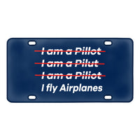 Thumbnail for I Fly Airplanes Designed Metal (License) Plates