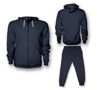 Thumbnail for NO Design Super Quality Zipped Hoodies & Sweatpants Set