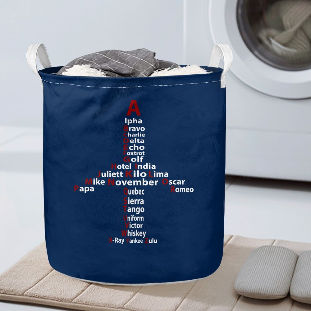 Airplane Shape Aviation Alphabet Designed Laundry Baskets