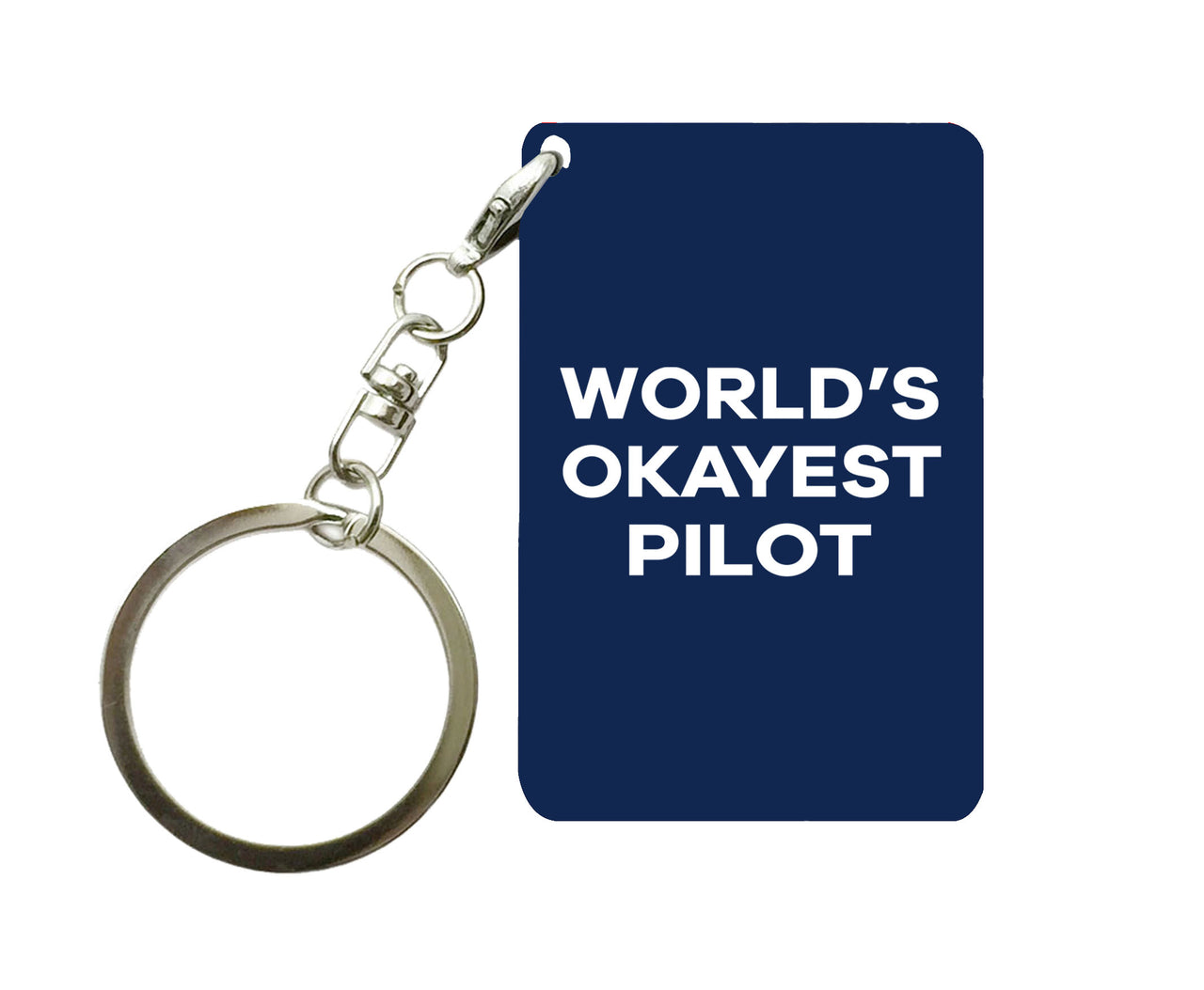 World's Okayest Pilot Designed Key Chains