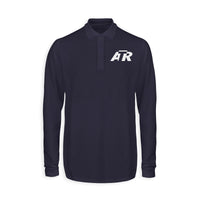 Thumbnail for ATR & Text Designed Long Sleeve Polo T-Shirts