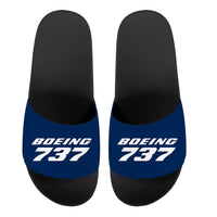 Thumbnail for Boeing 737 & Text Designed Sport Slippers