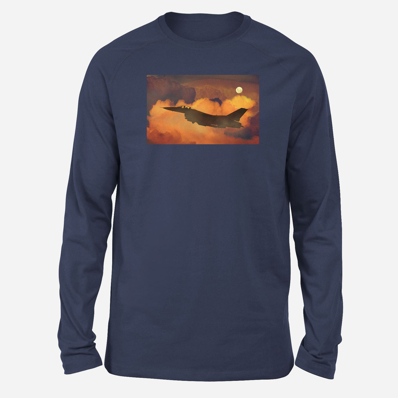 Departing Fighting Falcon F16 Designed Long-Sleeve T-Shirts