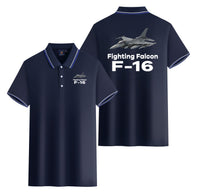 Thumbnail for The Fighting Falcon F16 Designed Stylish Polo T-Shirts (Double-Side)