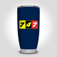 Thumbnail for Flat Colourful 747 Designed Tumbler Travel Mugs