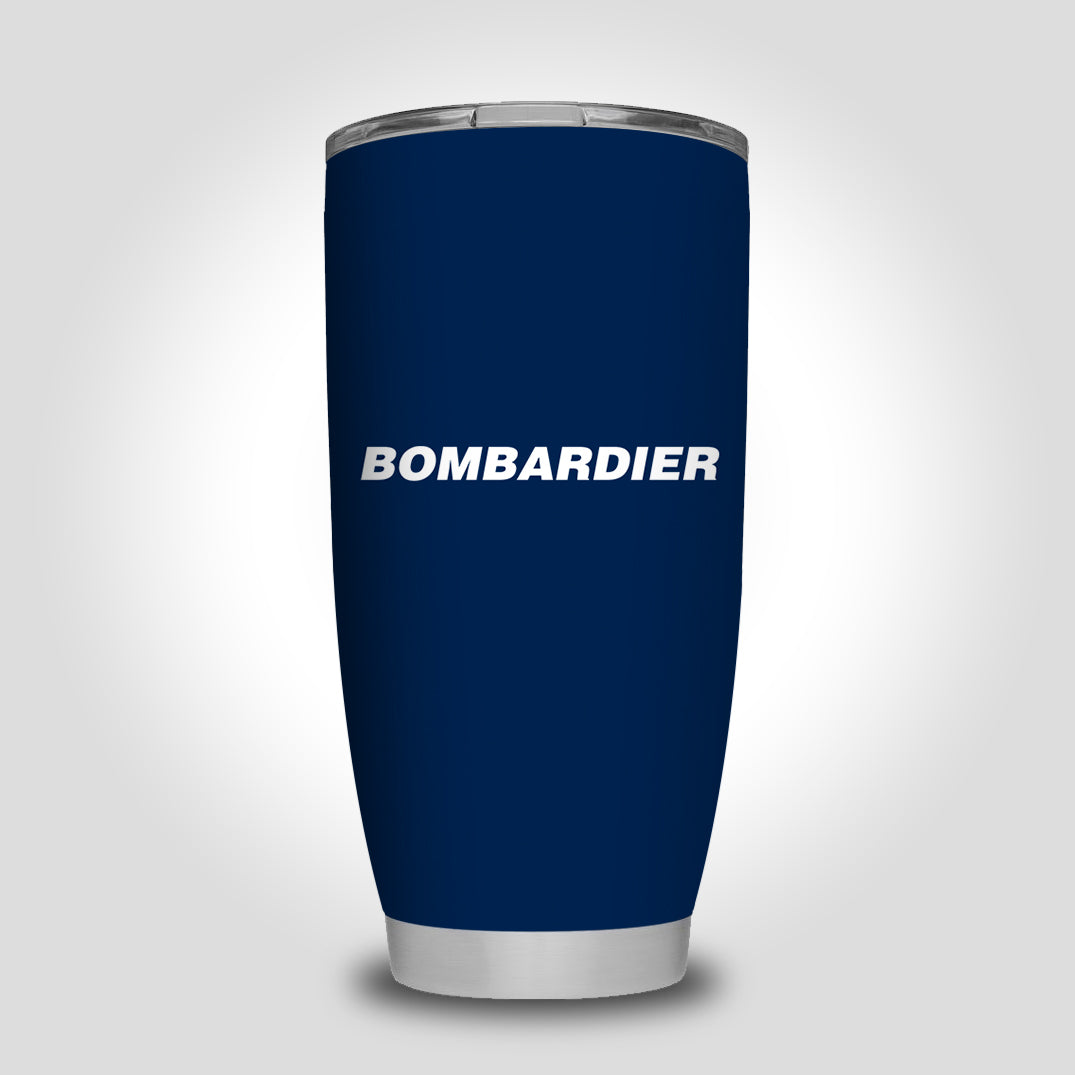 Bombardier & Text Designed Tumbler Travel Mugs
