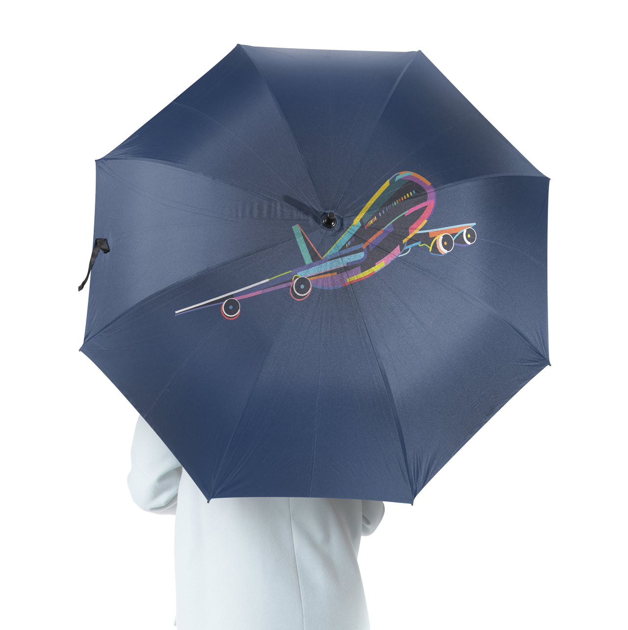 Multicolor Airplane Designed Umbrella