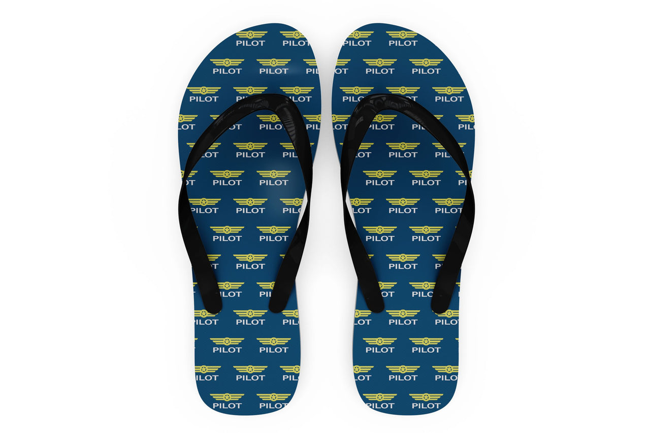 Pilot & Badge Designed Slippers (Flip Flops)