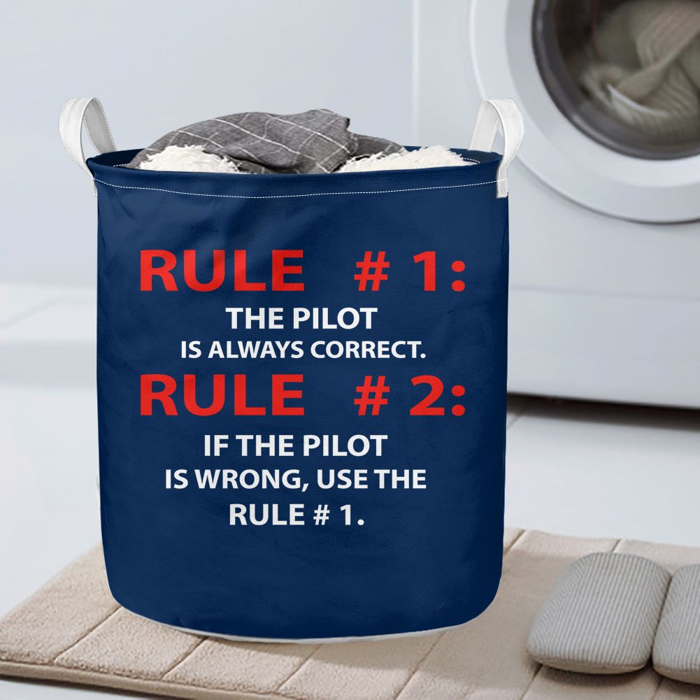 Rule 1 - Pilot is Always Correct Designed Laundry Baskets