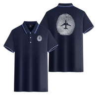 Thumbnail for Aviation Finger Print Designed Stylish Polo T-Shirts (Double-Side)