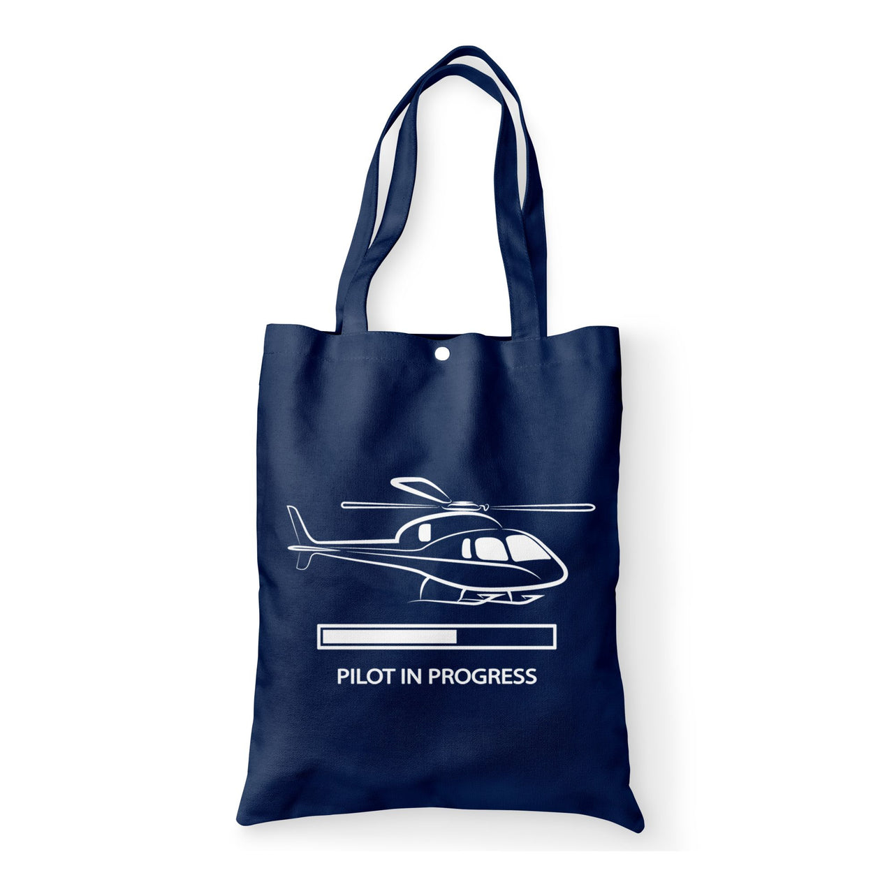 Pilot In Progress (Helicopter) Designed Tote Bags