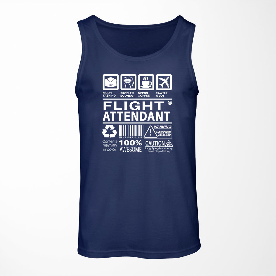 Flight Attendant Label Designed Tank Tops