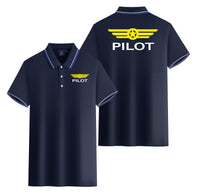 Thumbnail for Pilot & Badge Designed Stylish Polo T-Shirts (Double-Side)