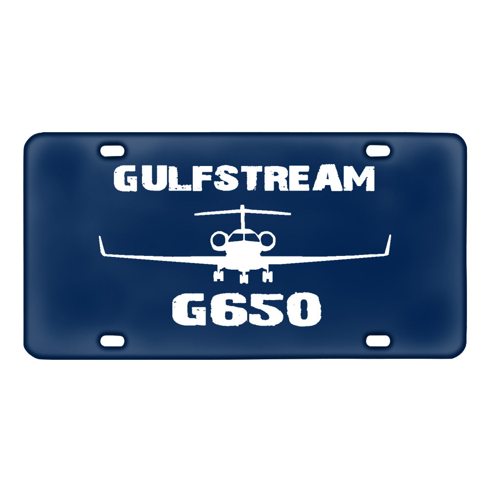 Gulfstream G650 & Plane Designed Metal (License) Plates