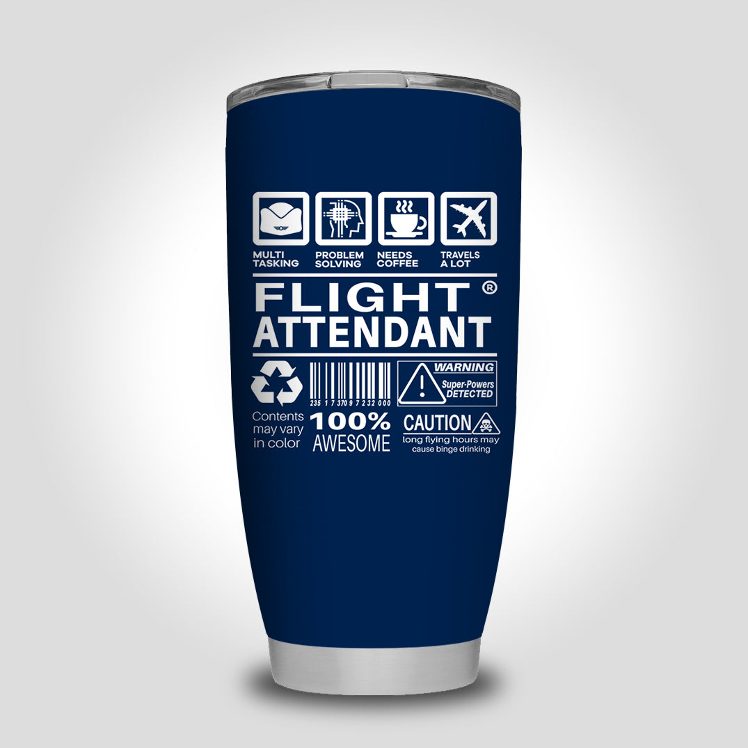 Flight Attendant Label Designed Tumbler Travel Mugs