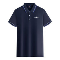 Thumbnail for Boeing 747 Silhouette Designed Stylish Polo T-Shirts