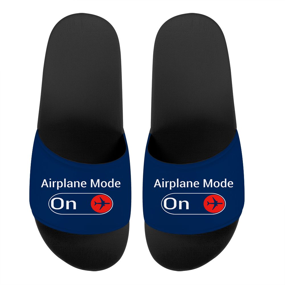 Airplane Mode On Designed Sport Slippers