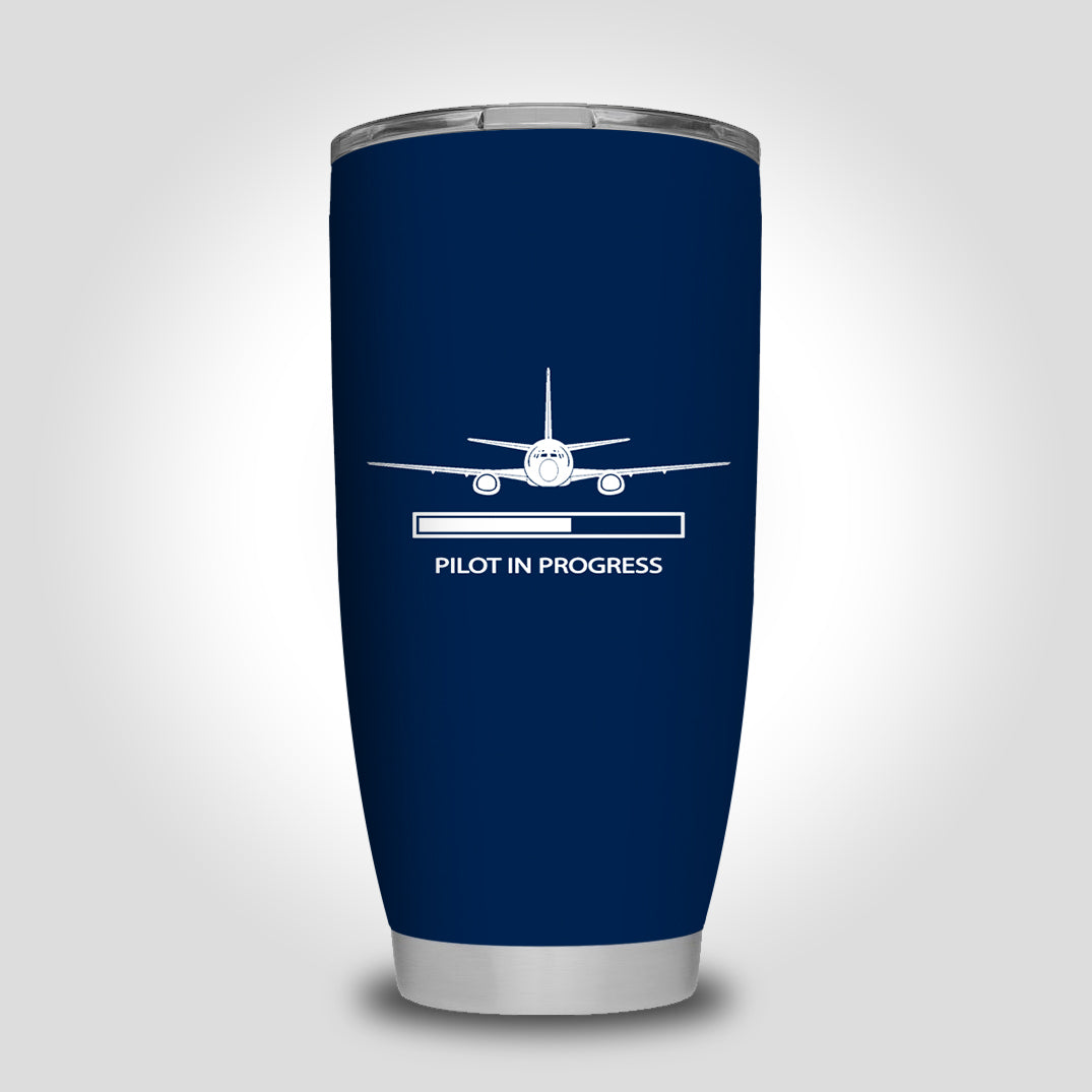 Pilot In Progress Designed Tumbler Travel Mugs
