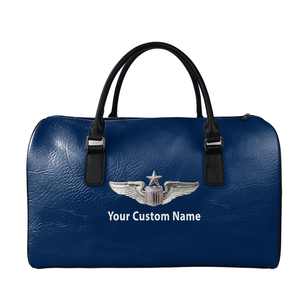 Custom Name (US Air Force & Star) Designed Leather Travel Bag
