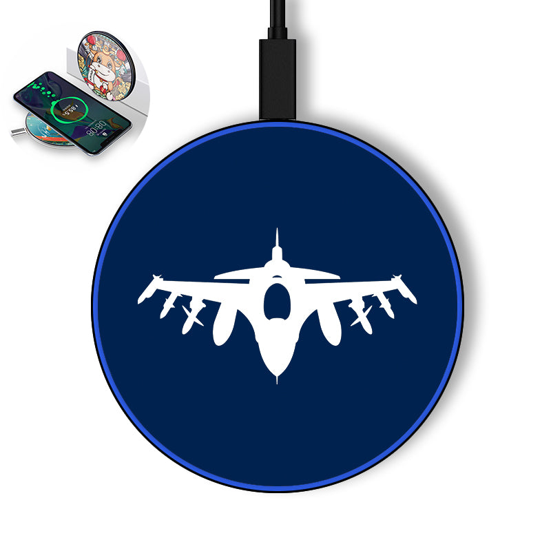 Fighter Jet 16 Silhouette Designed Wireless Chargers