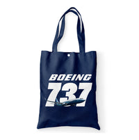 Thumbnail for Super Boeing 737+Text Designed Tote Bags