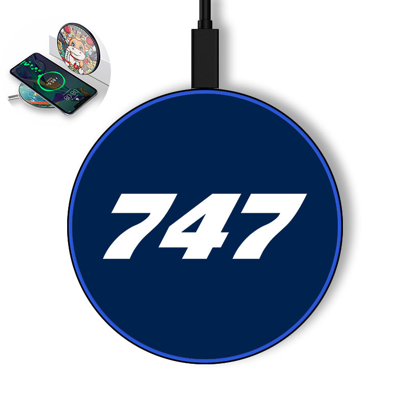 747 Flat Text Designed Wireless Chargers