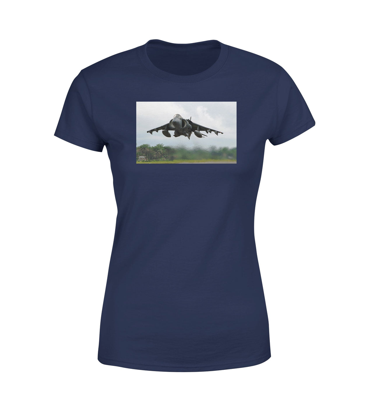 Departing Super Fighter Jet Designed Women T-Shirts