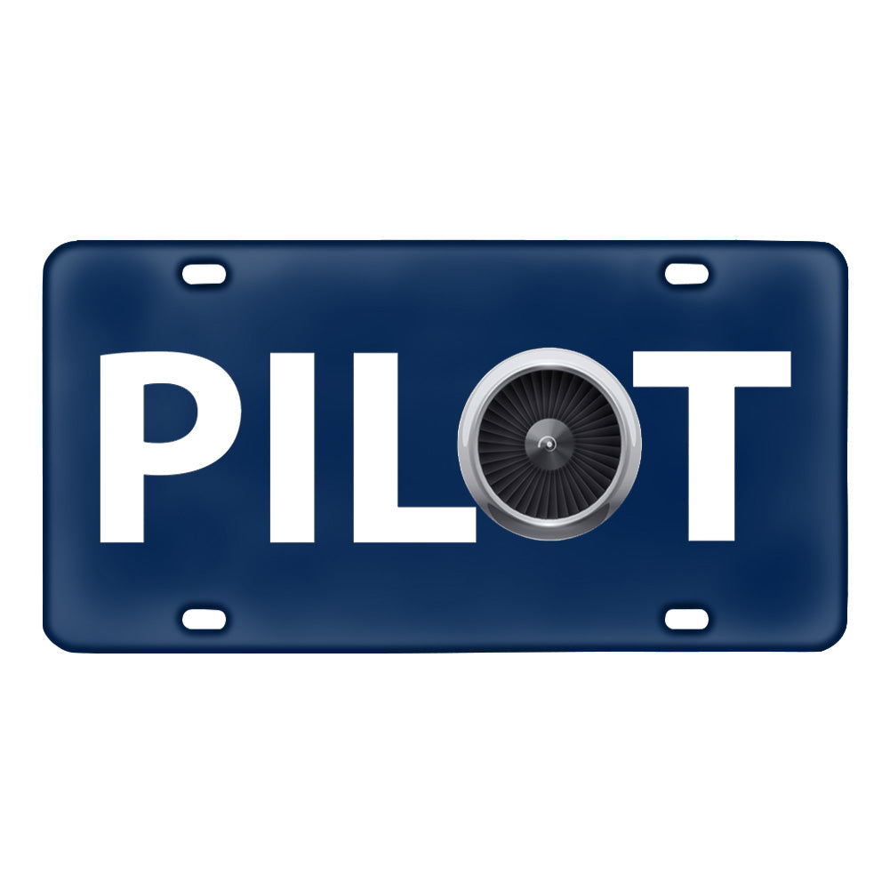Pilot & Jet Engine Designed Metal (License) Plates