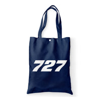 Thumbnail for 727 Flat Text Designed Tote Bags