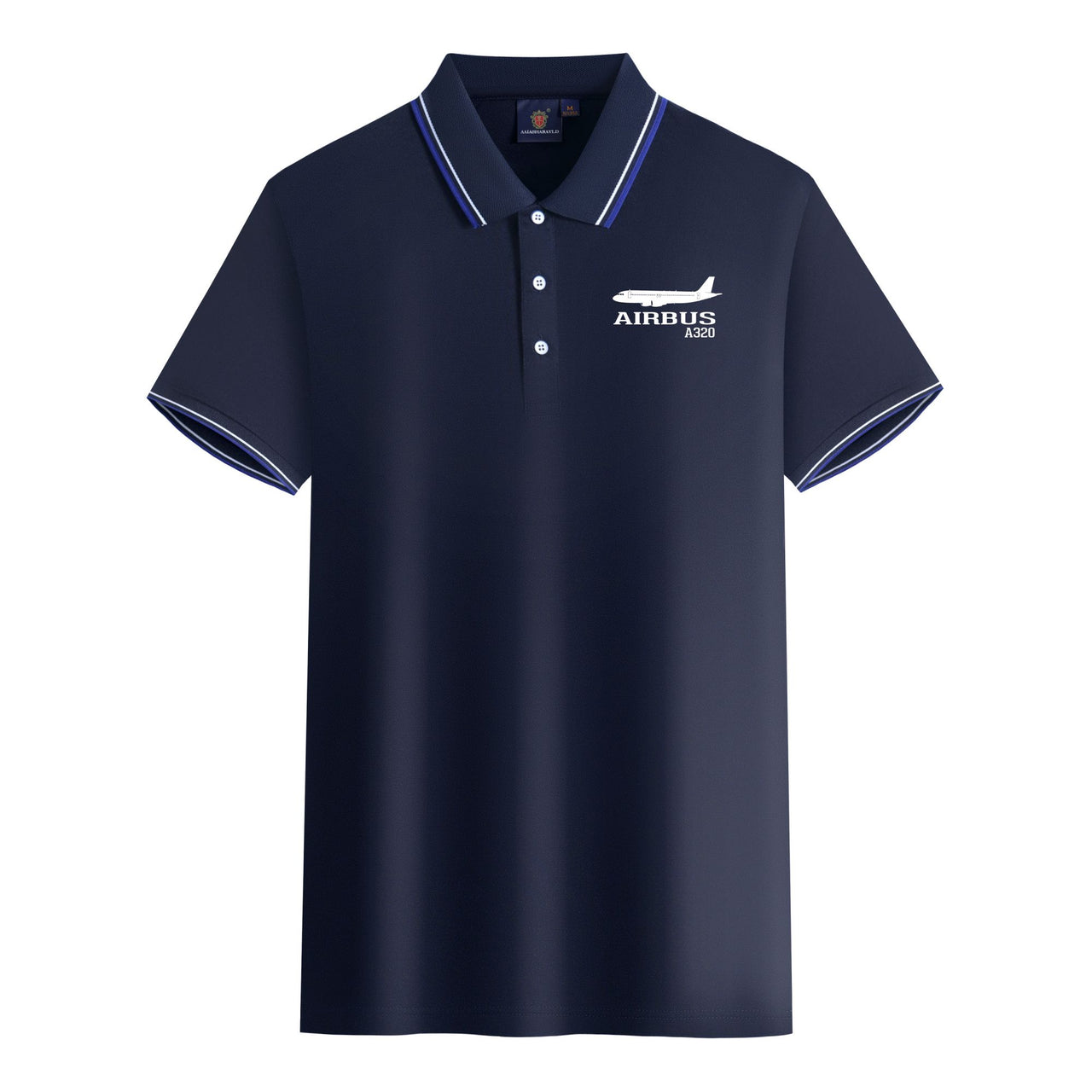 Airbus A320 Printed Designed Stylish Polo T-Shirts